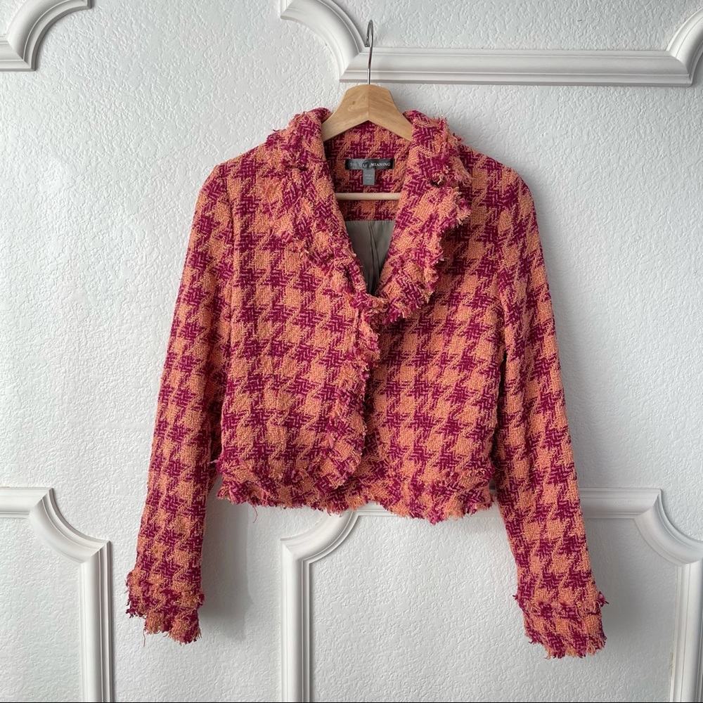 Pink tweed jacket